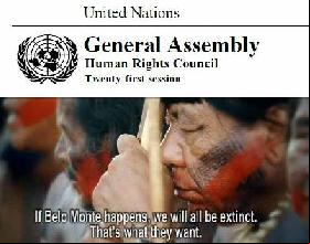 Nations Unies, Conseil des Droits de l'Homme : droits des peuples autochtones et grands barrages – le cas du Brésil
