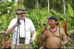 The King of Norway is visiting a Yanomami village